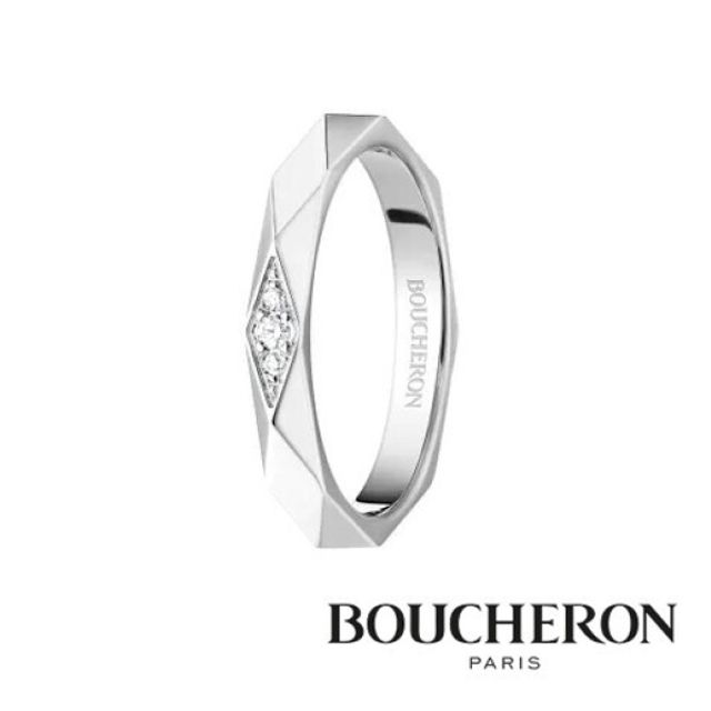 【ブシュロン】ファセット  3ダイヤモンド プラチナリング