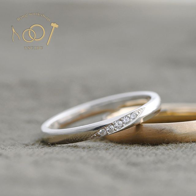 【二人の想いが詰まった手作り結婚指輪】プラチナ/K18イエローゴールド・甲丸型・鏡面仕上げ/マット仕上げ