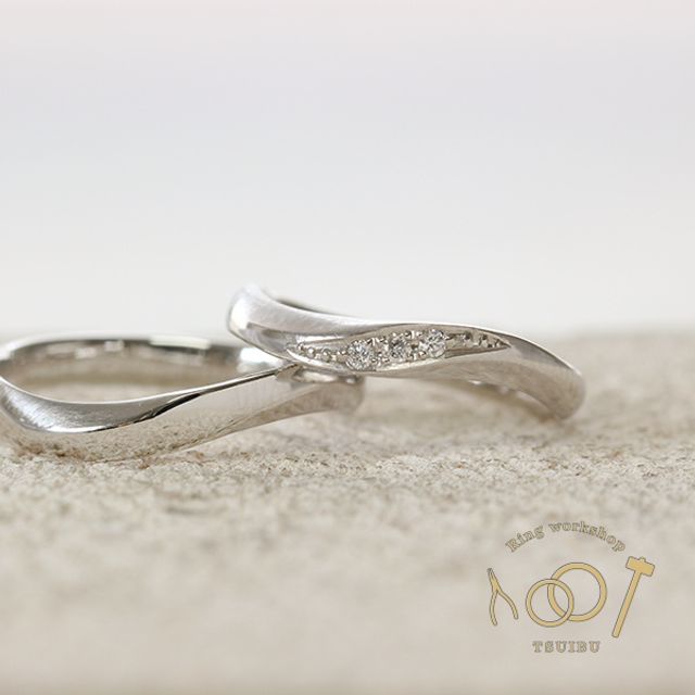 【二人の想いが詰まった手作り結婚指輪】プラチナ・鏡面仕上げ/マット仕上げ