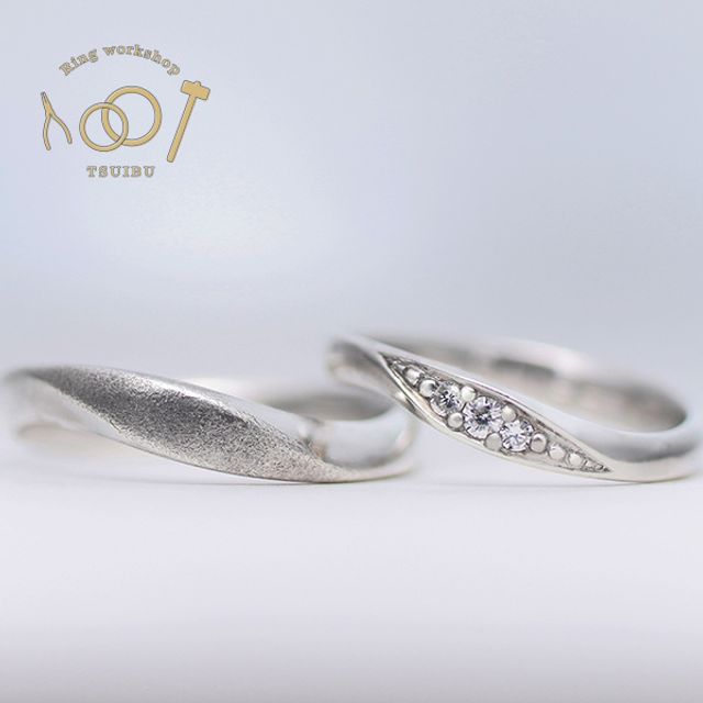 【二人の想いが詰まった手作り結婚指輪】プラチナ・鏡面仕上げ