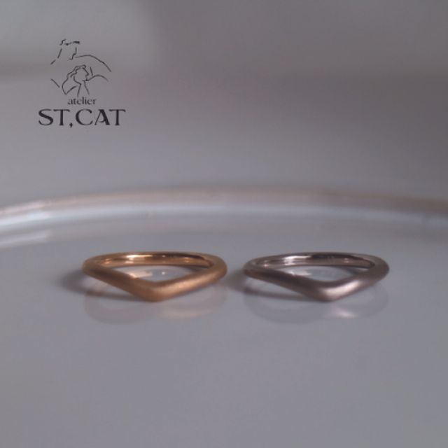 モダンに生まれ変わるV字リング【オーダー結婚指輪】Twig